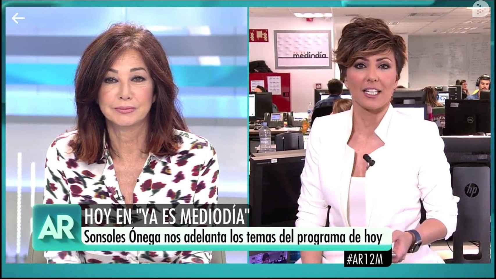 Ana Rosa Quintana y Sonsoles Ónega (Telecinco).