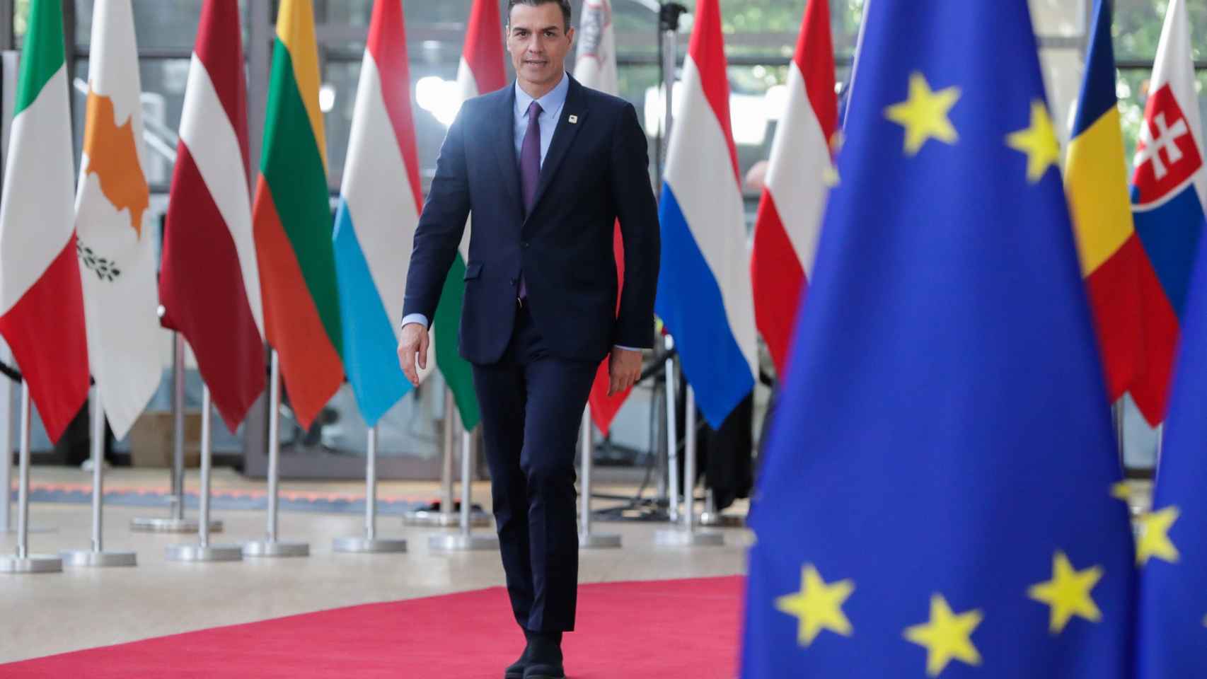Sánchez, a su llegada a la cumbre de la UE