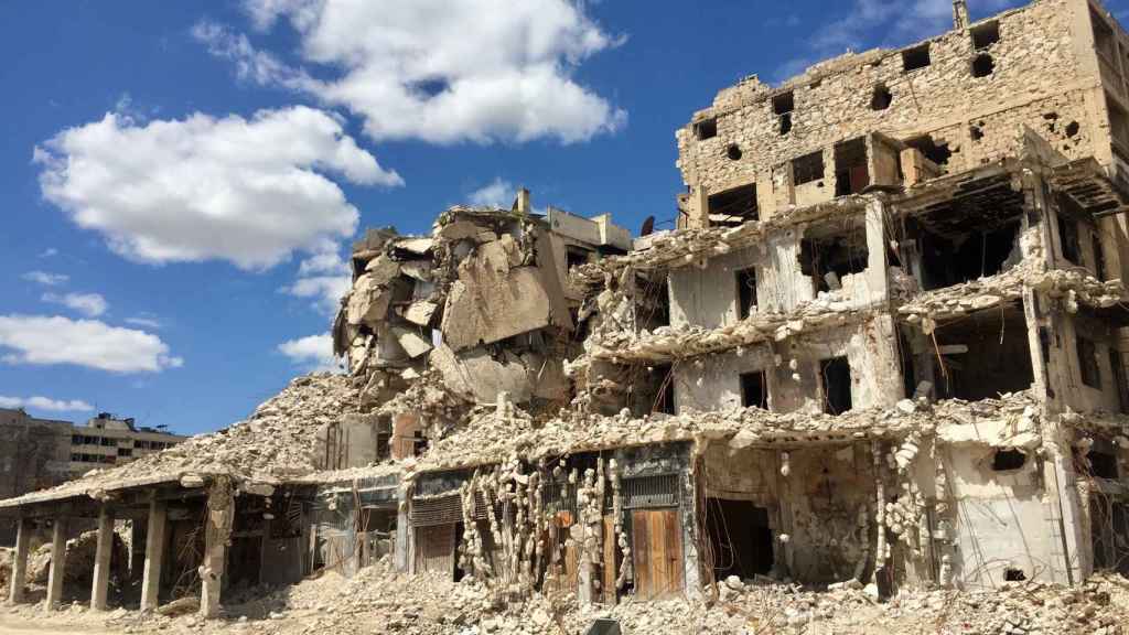 Edificio devastado por los bombardeos en la ciudad siria