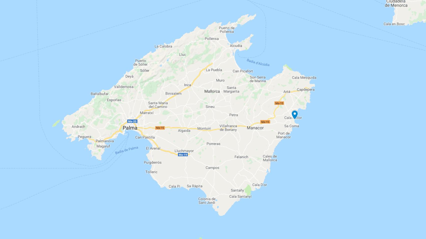 Localización de Cala Millor