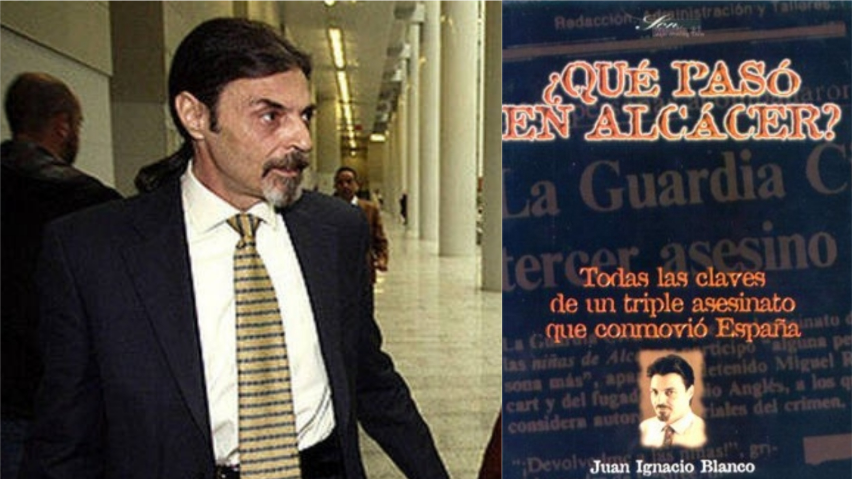 Juan Ignacio Blanco y la portada de su polémico libro.