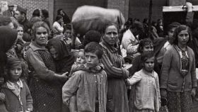 Evacuación de civiles republicanos en Barcelona durante la Guerra Civil.