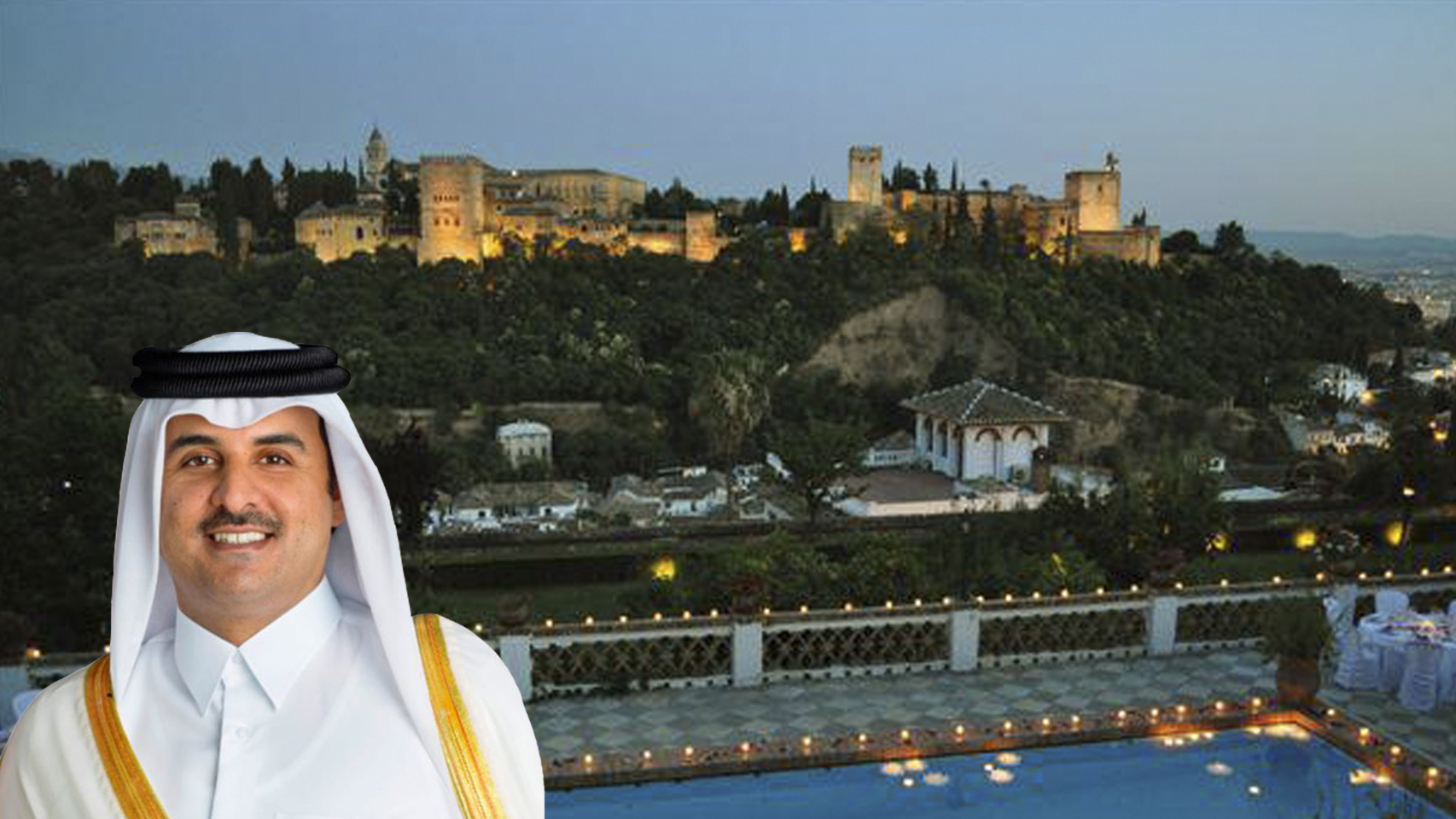 Tamim bin Hamad Al Zani, emir de Qatar, y el Carmen de San Agustín.