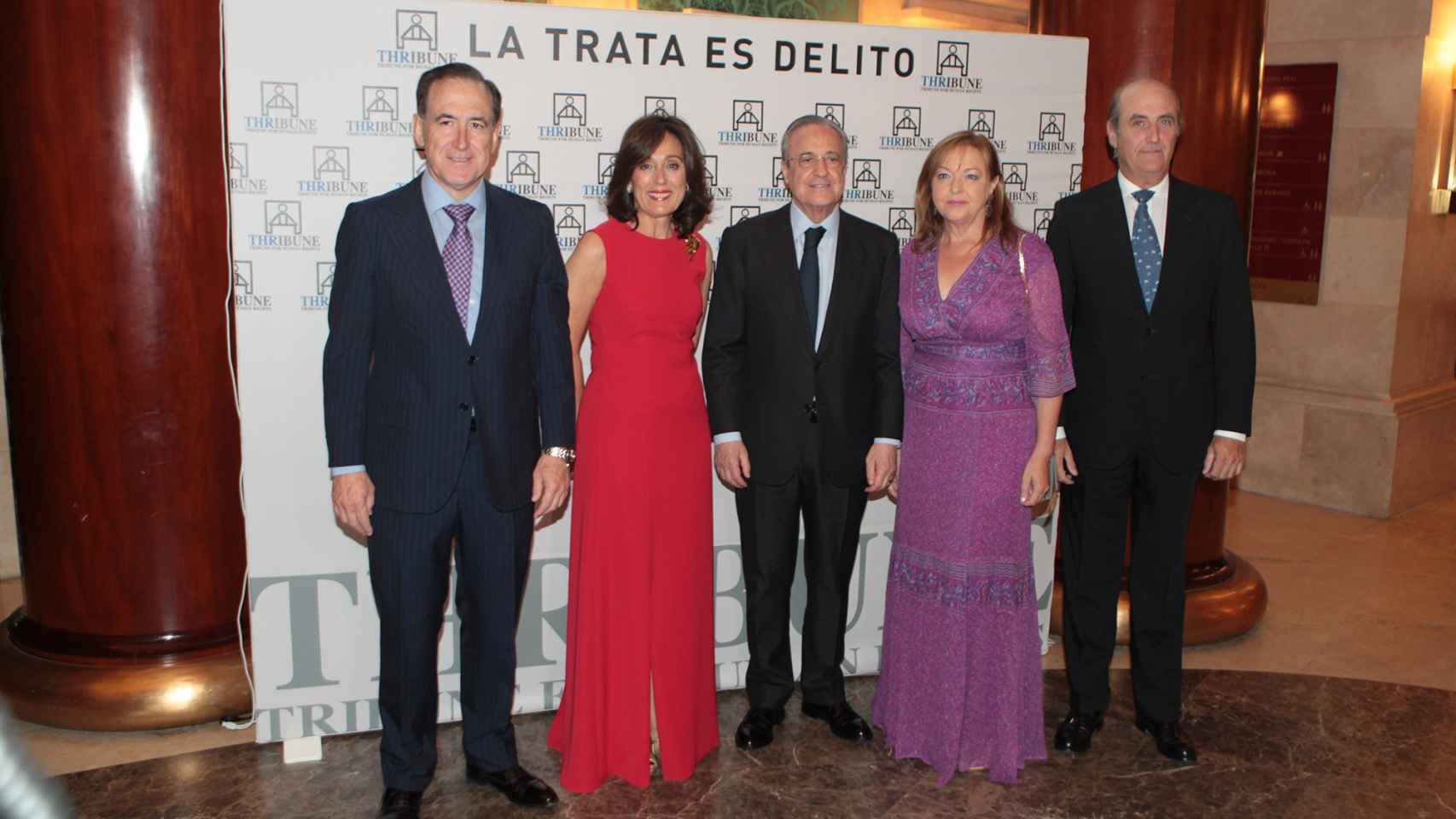 Antonio Huertas, Catalina Miñarro, Florentino Pérez, Ángela Sordo y Javier Fernández Merino.