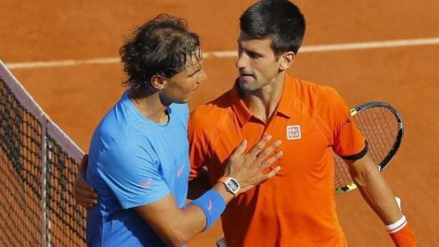 Novak Djokovic junto a Rafa Nadal
