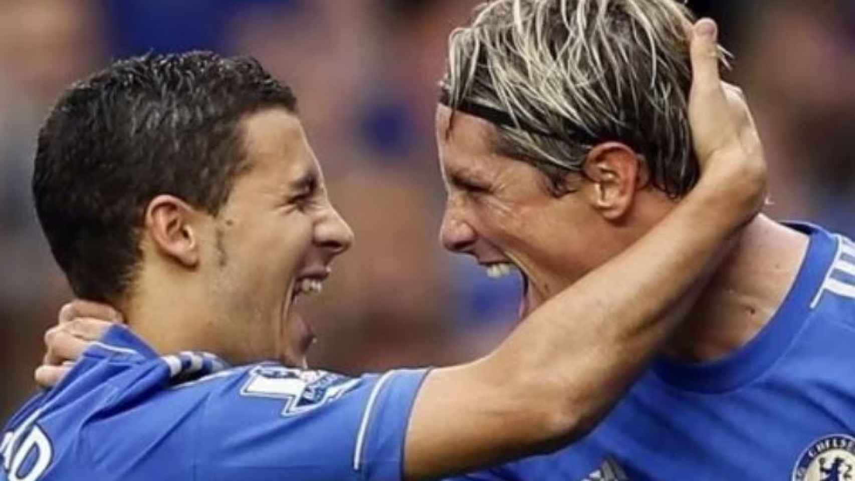 Hazard y Torres durante su etapa en el Chelsea