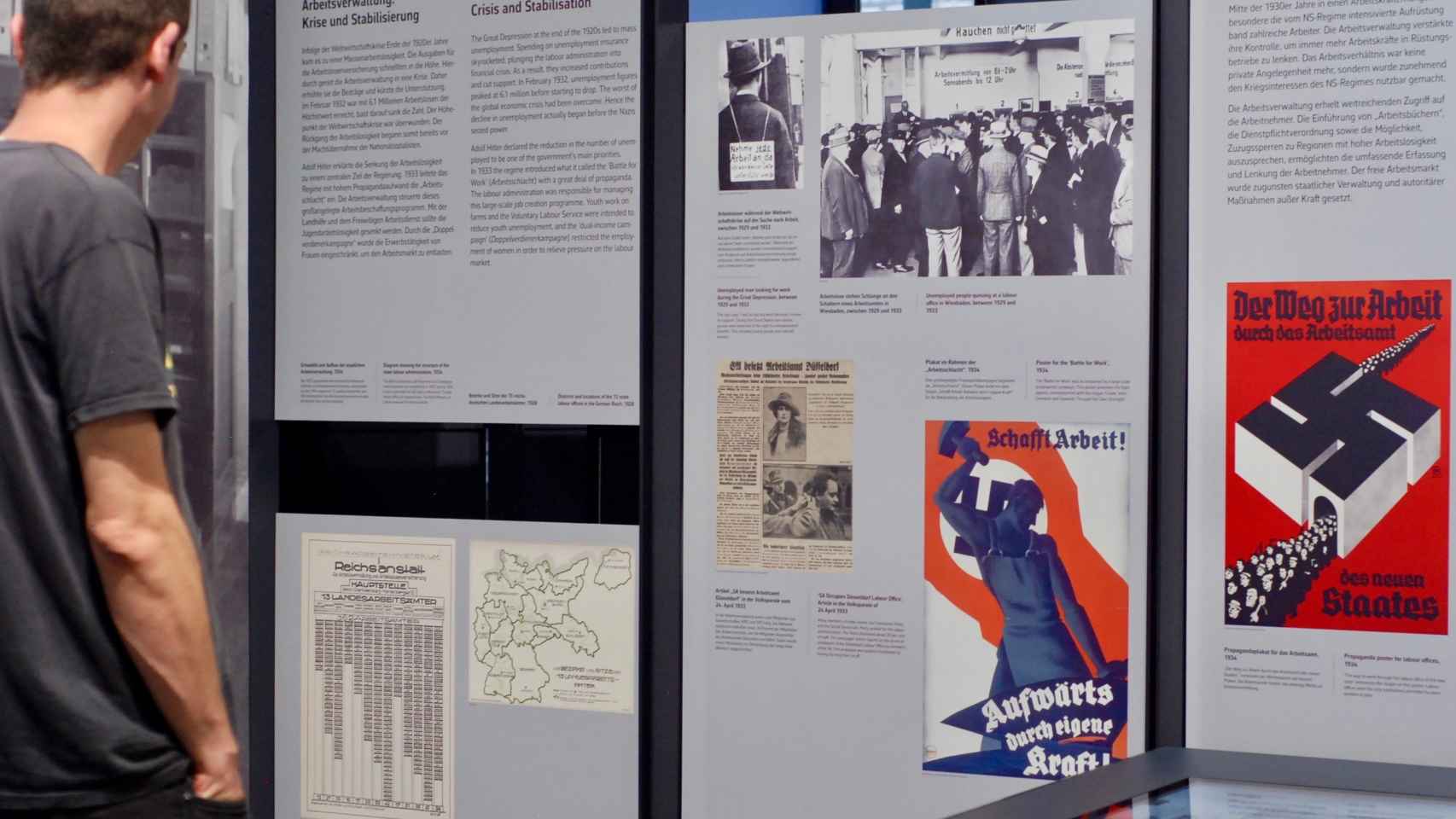 Carteles de propaganda del Ministerio de Trabajo nazi.