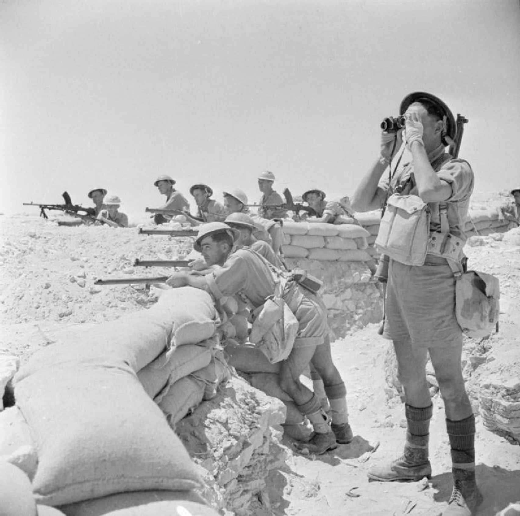 Soldados británicos en el norte de África.