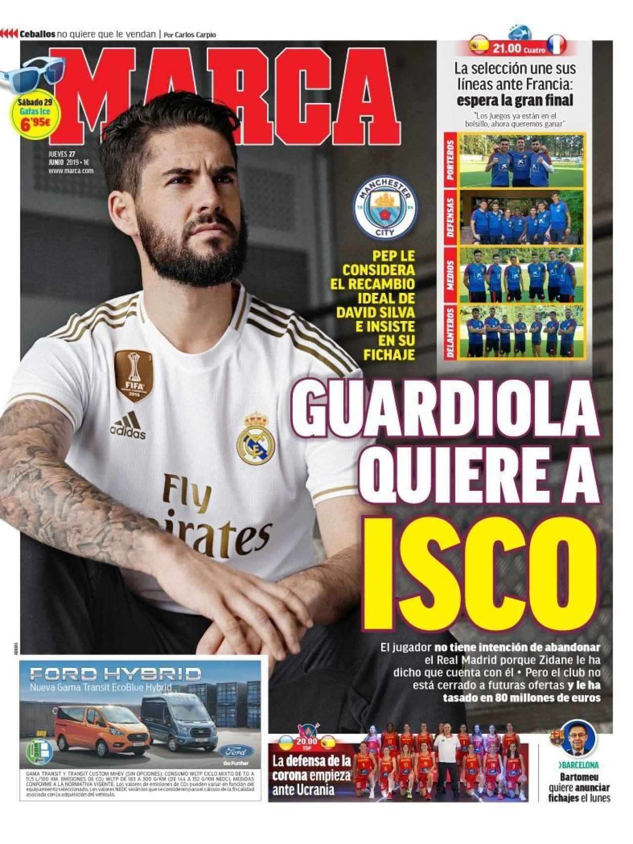 La portada del diario MARCA (27/06/2019)