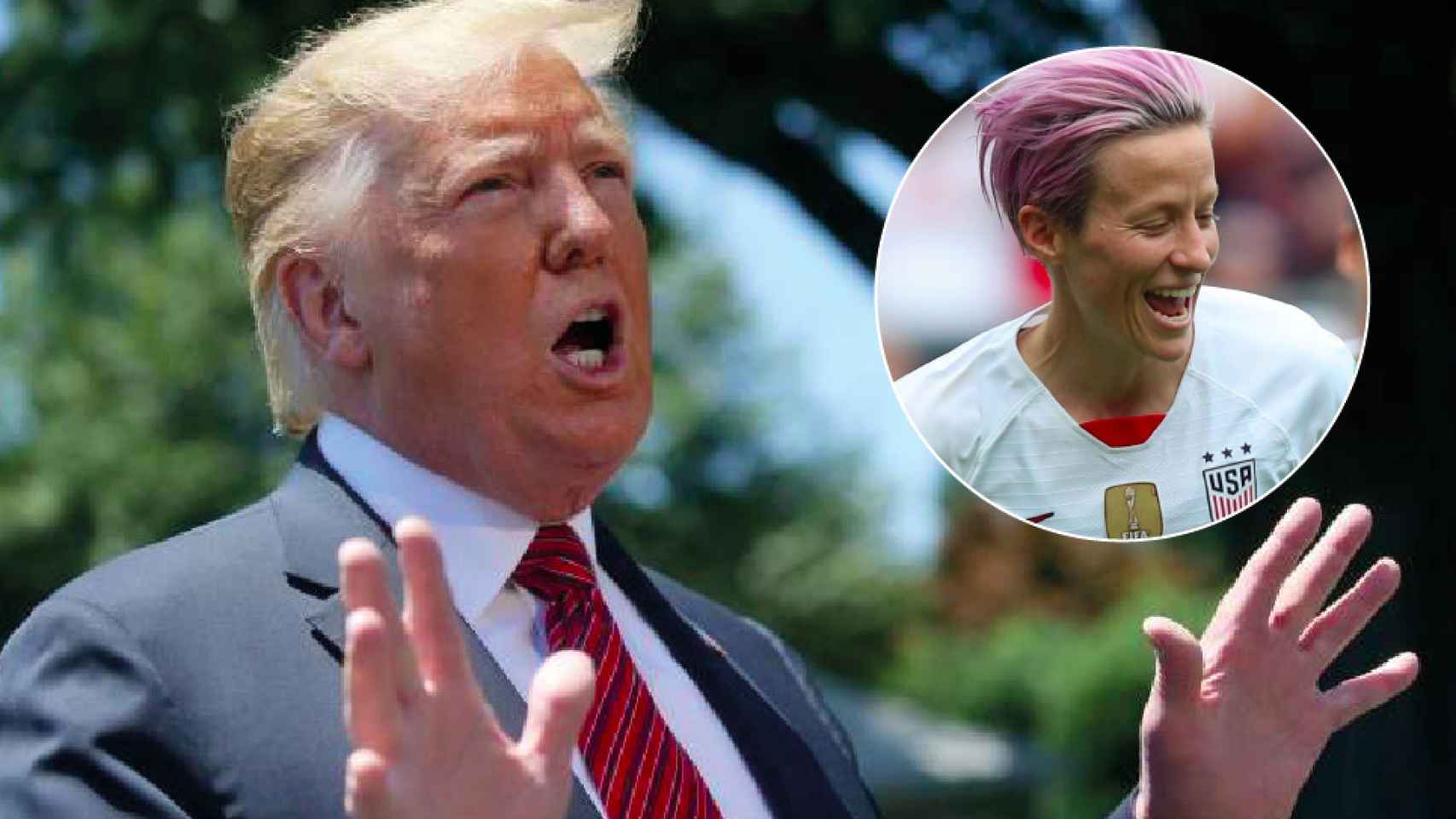 Donald Trump, a la guerra con Megan Rapinoe
