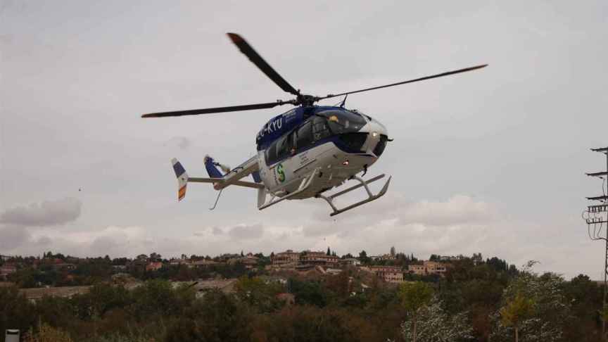 Helicóptero del Sescam, en una imagen de archivo