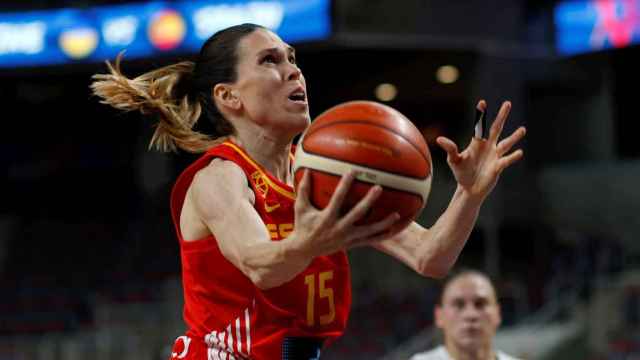 Anna Cruz, en el primer partido del Eurobasket