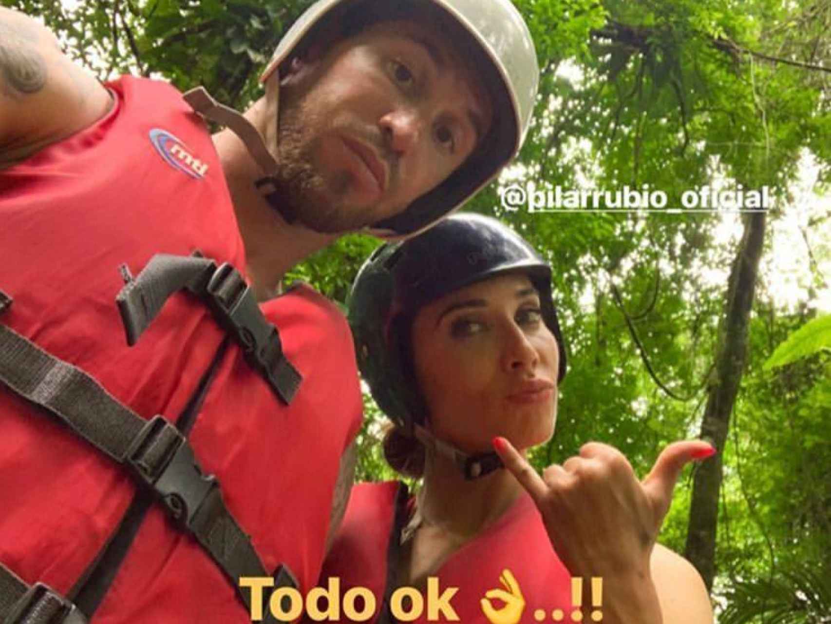 Pilar Rubio y Sergio Ramos en una imagen de Instagram.