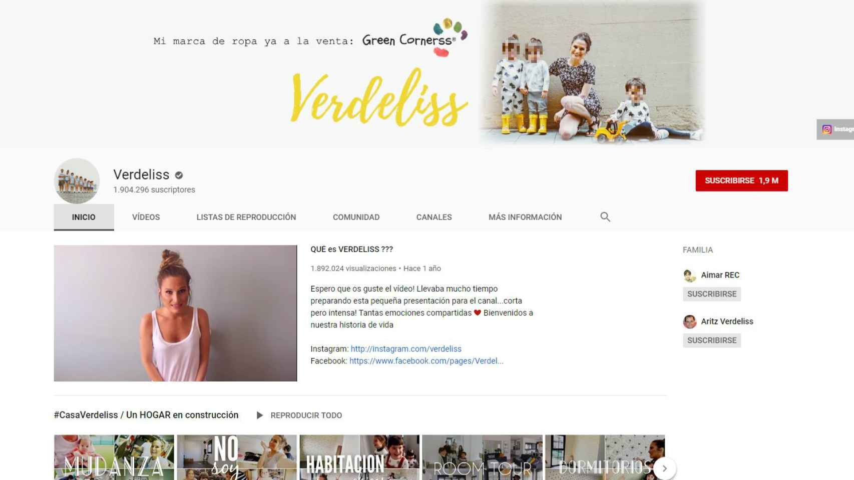 Captura del canal de Verdeliss en YouTube.
