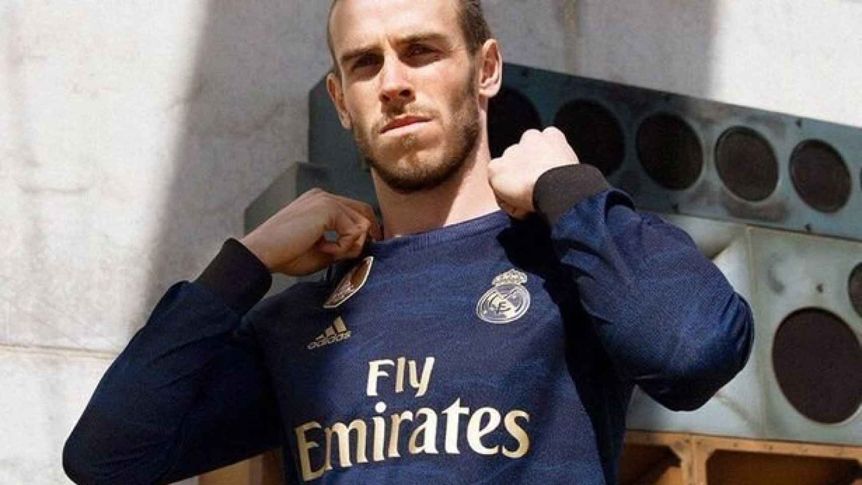 Bale con la segunda equipación del Real Madrid