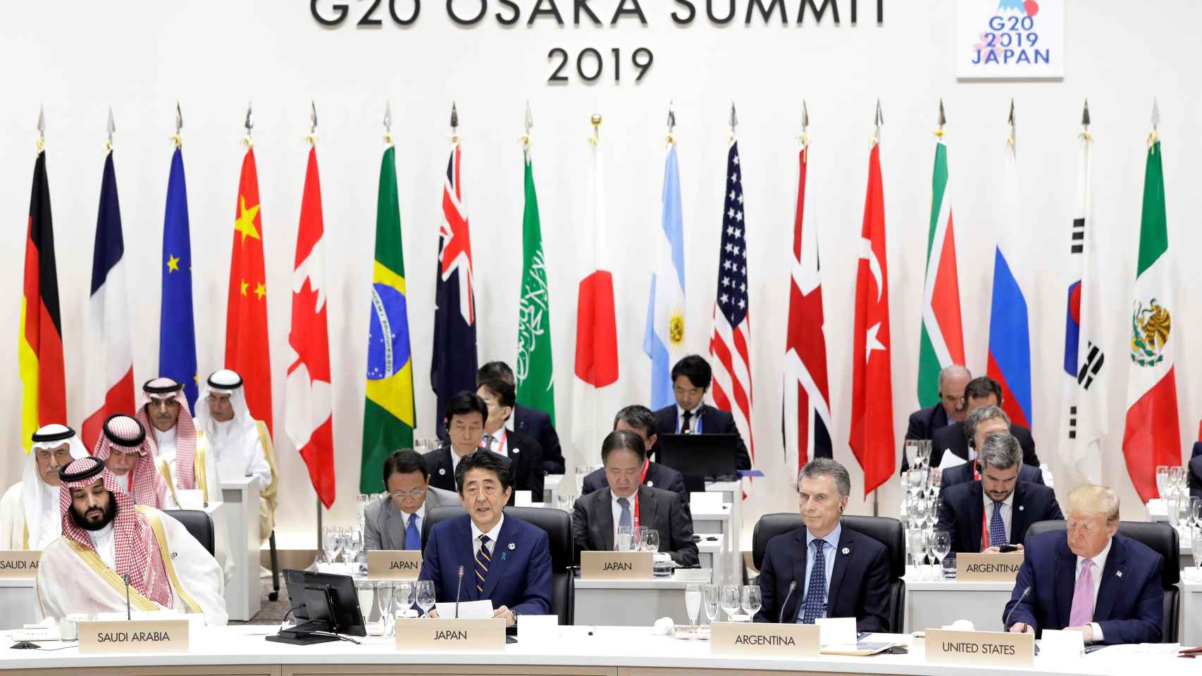 Los líderes del G20, en la sesión inaugural.