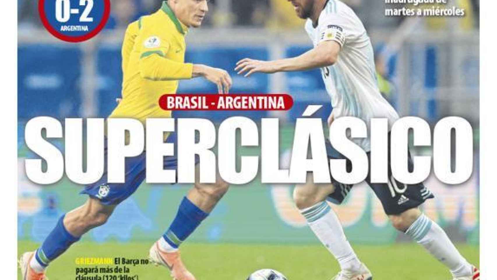La portada del diario Mundo Deportivo (29/06/2019)