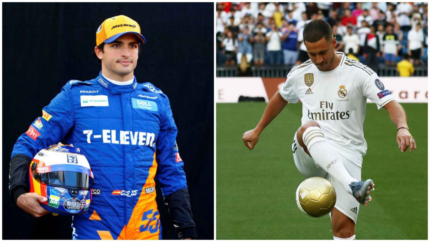 Carlos Sainz y Eden Hazard.