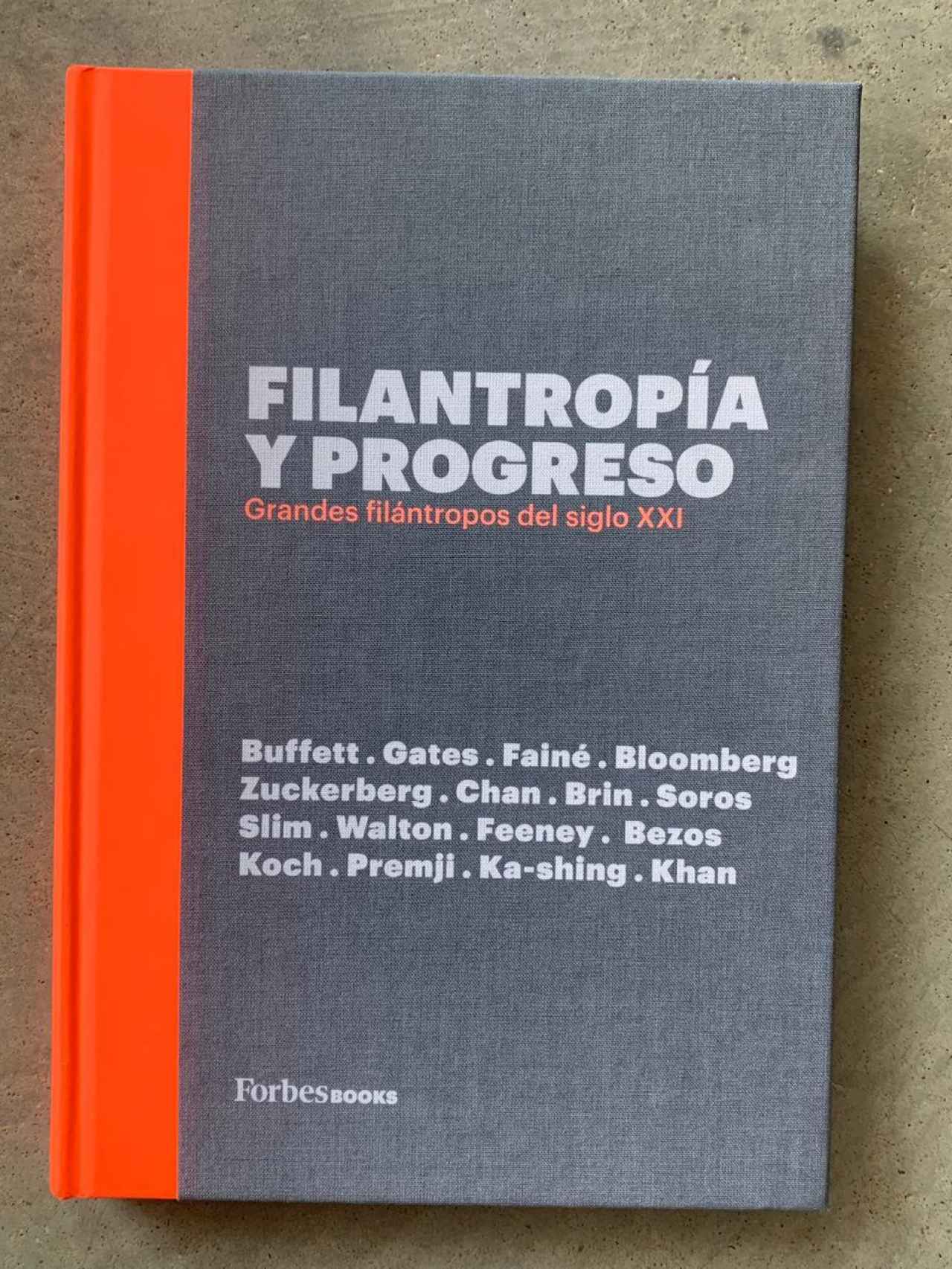 Entelado, con quinto color en la portada, el libro, “Filantropía y Progreso”
