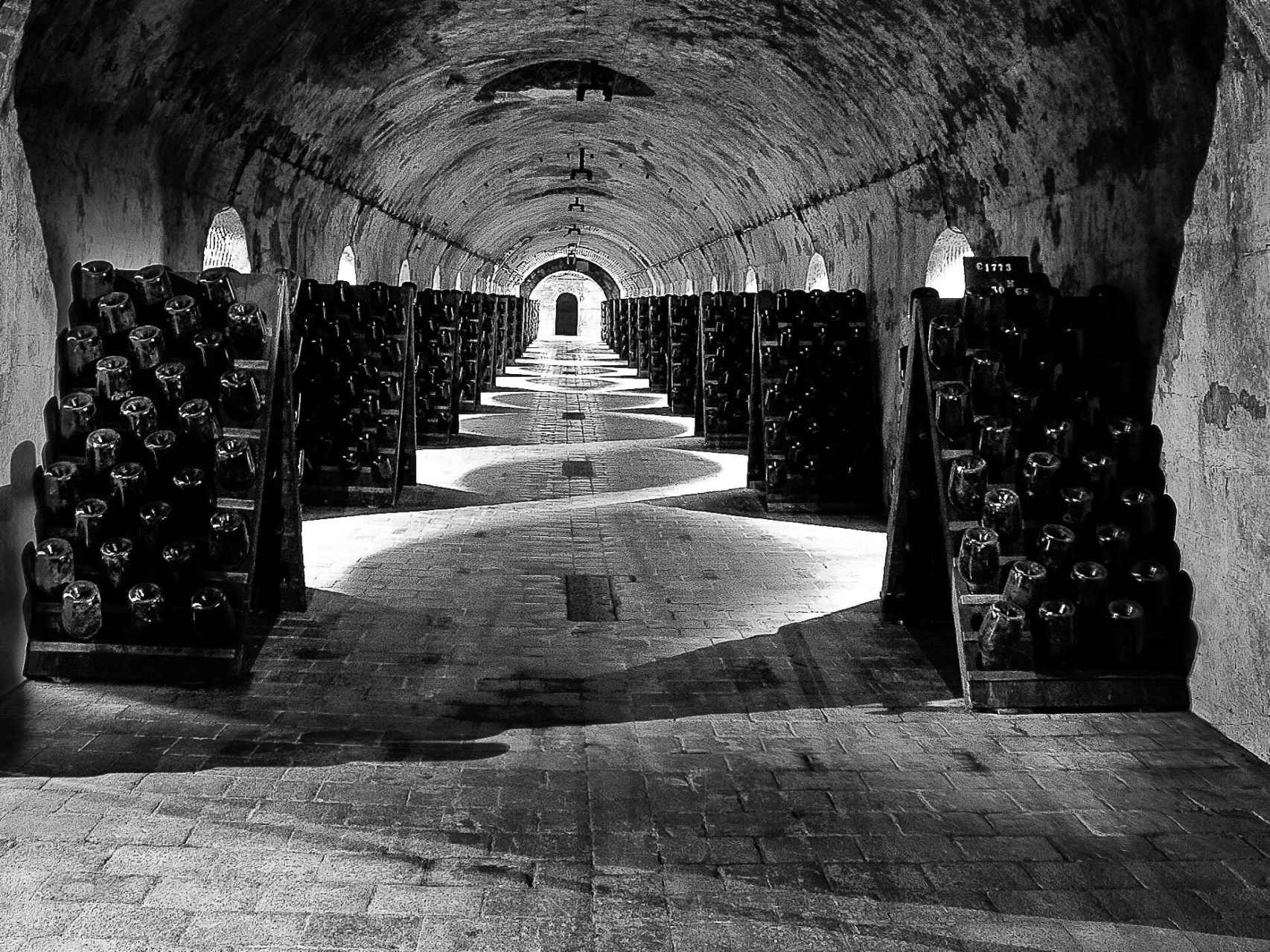 La caveau, el dormitorio de vinos de Laurent-Perrier en la Champaña.