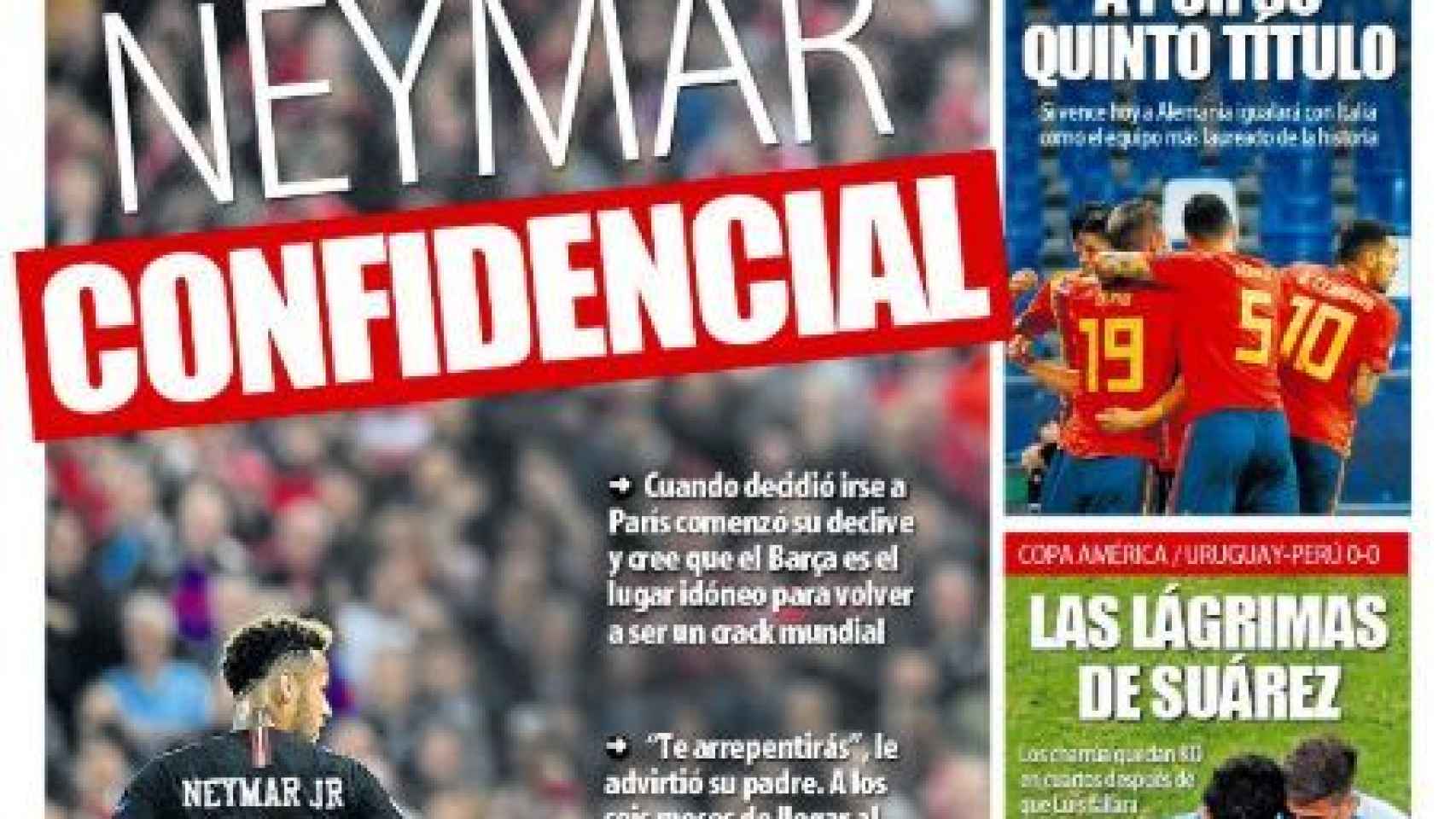 Portada Mundo Deportivo 30/06/2019.