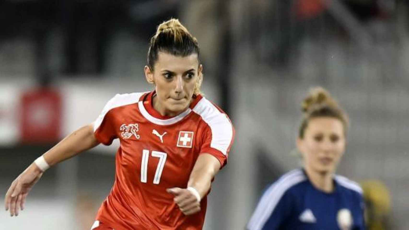 Florijana Ismaili, durante un partido con su selección. Foto: Federación Suiza de Fútbol