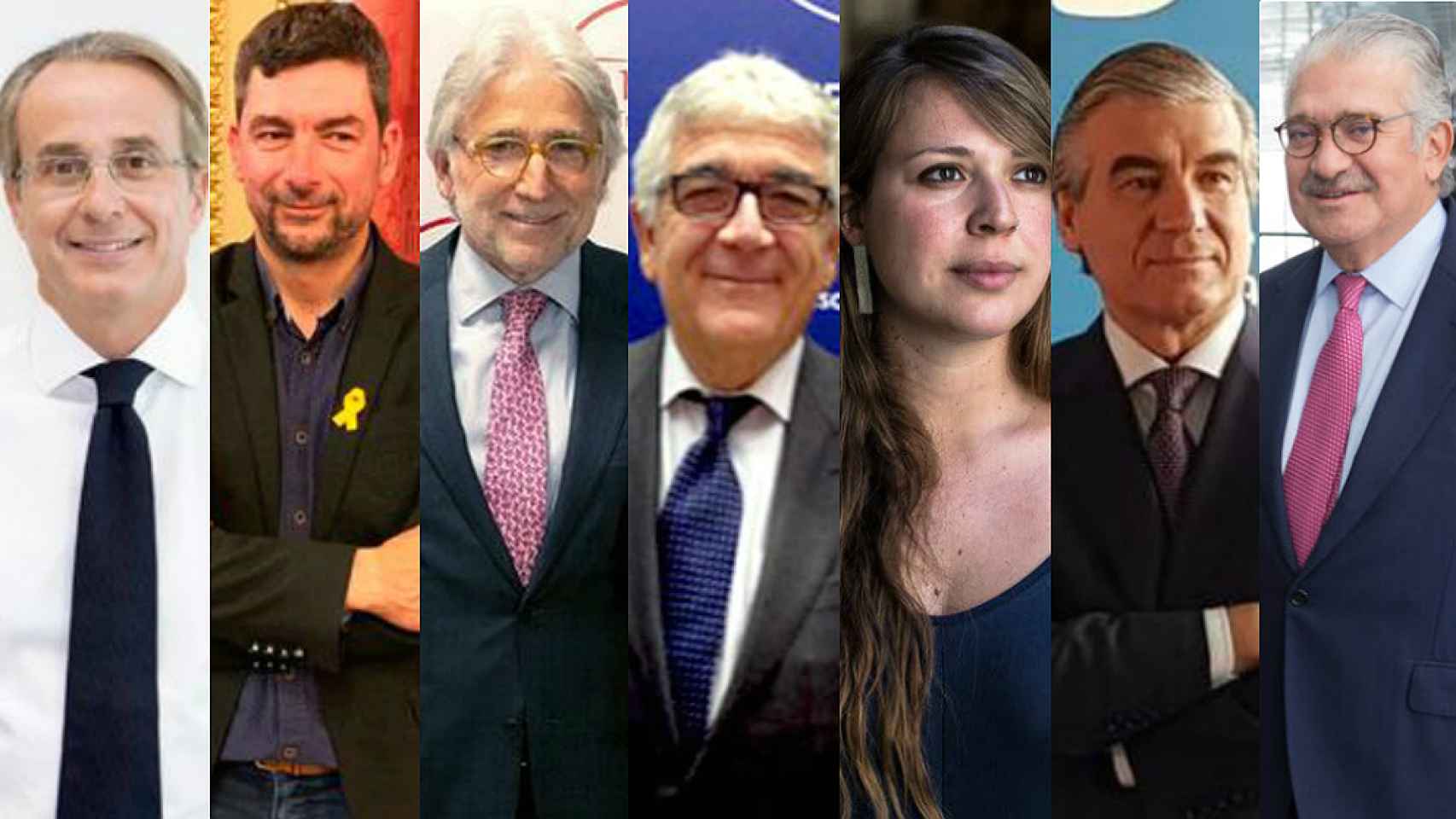 Javier Faus, Joan Canadell, Josep Sánchez Llibre, Daniel Sánchez Llibre, Janet Sanz Cid, Francisco Reynés y José Bogas.