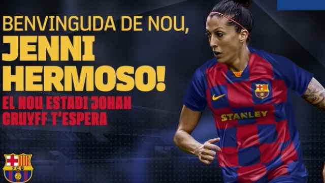 Jenni Hermoso vuelve al Barcelona: ficha hasta el año 2022. Foto: fcbarcelona.es