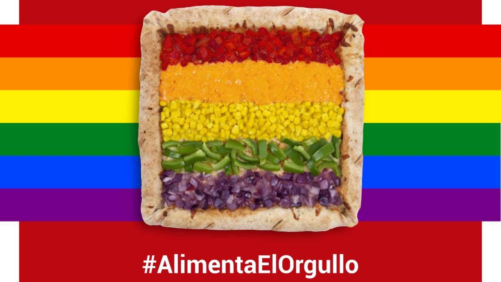 La Telepizza Rainbow que regalará la cadena de restaurantes.