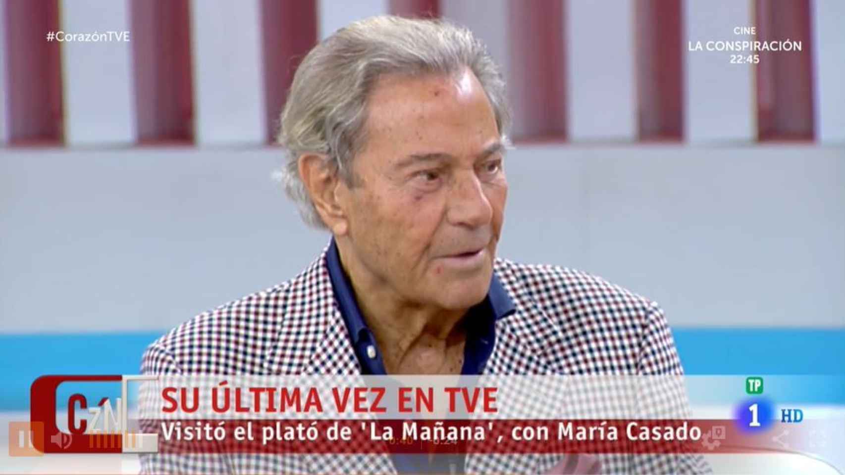 Arturo Fernández en 'La mañana' de TVE en octubre de 2018.