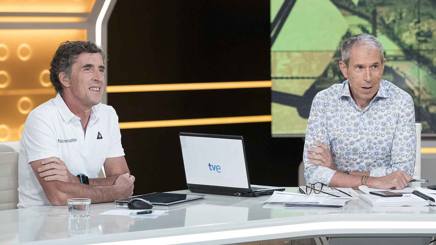 Pedro Delgado y Carlos de Andrés (RTVE)