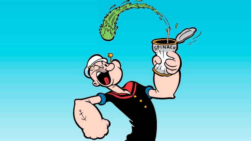 Por qué Popeye tenía razón al tomar espinacas para ponerse fuerte