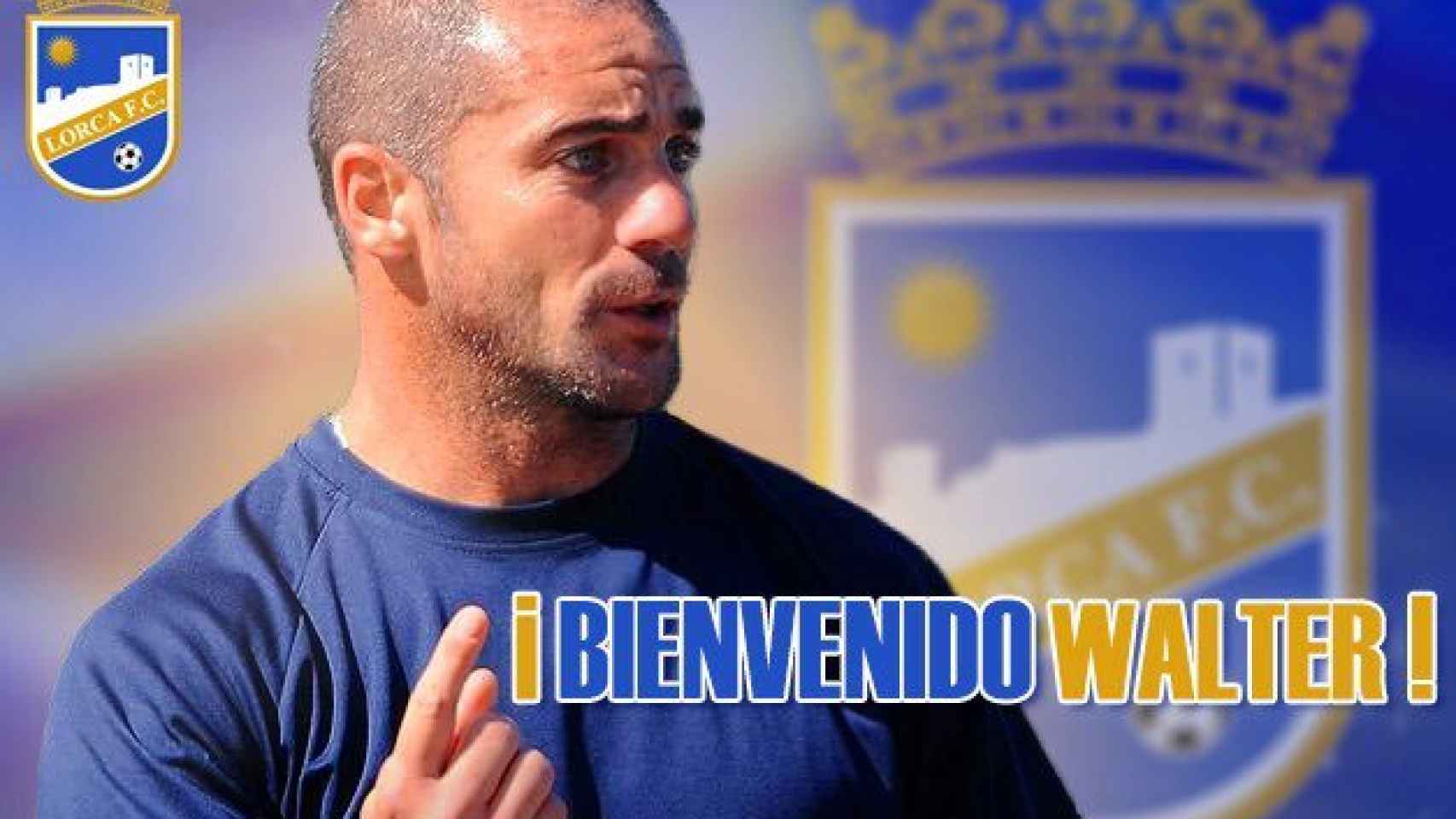 Pandiani, nuevo entrenador del Lorca. Foto: Twitter (@LorcaFCSAD)