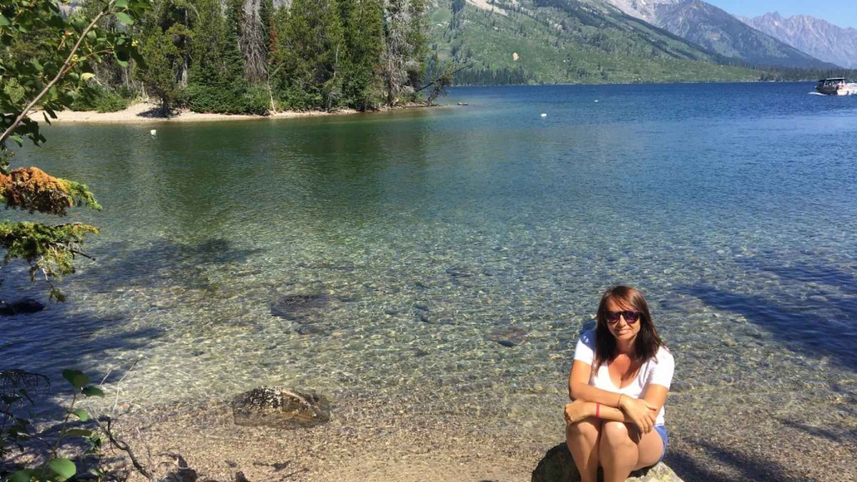Vanesa Gómez en el Parque Nacional de Grand Teton (Estados Unidos) en un viaje que encontró con un error en el precio.