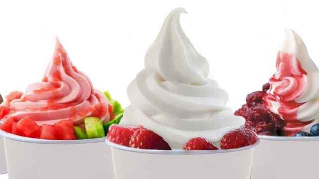 Unos yogures helados como los que podemos encontrar en las yogurterías.
