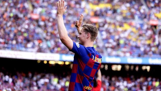 De Jong en su presentación con el Barça. Foto: Twitter (@FCBarcelona_es)