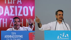 Alexis Tsipras (Syriza) y Kyriakos Mitsotakis (Nueva Democracia)