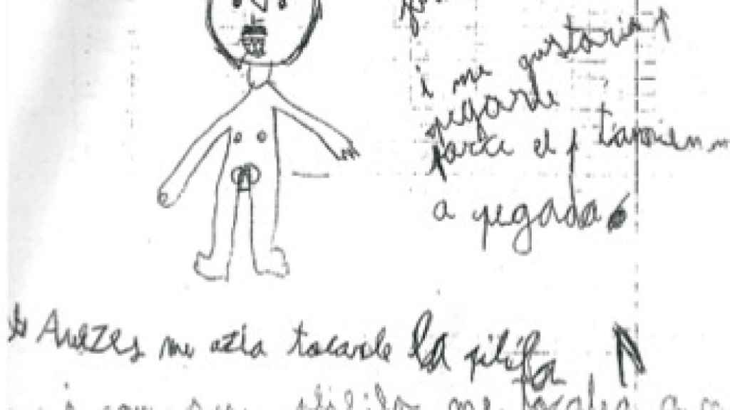 Dibujos que Reinaldo Colás obligaba a hacer a sus hijas, inculpando al novio de su ex