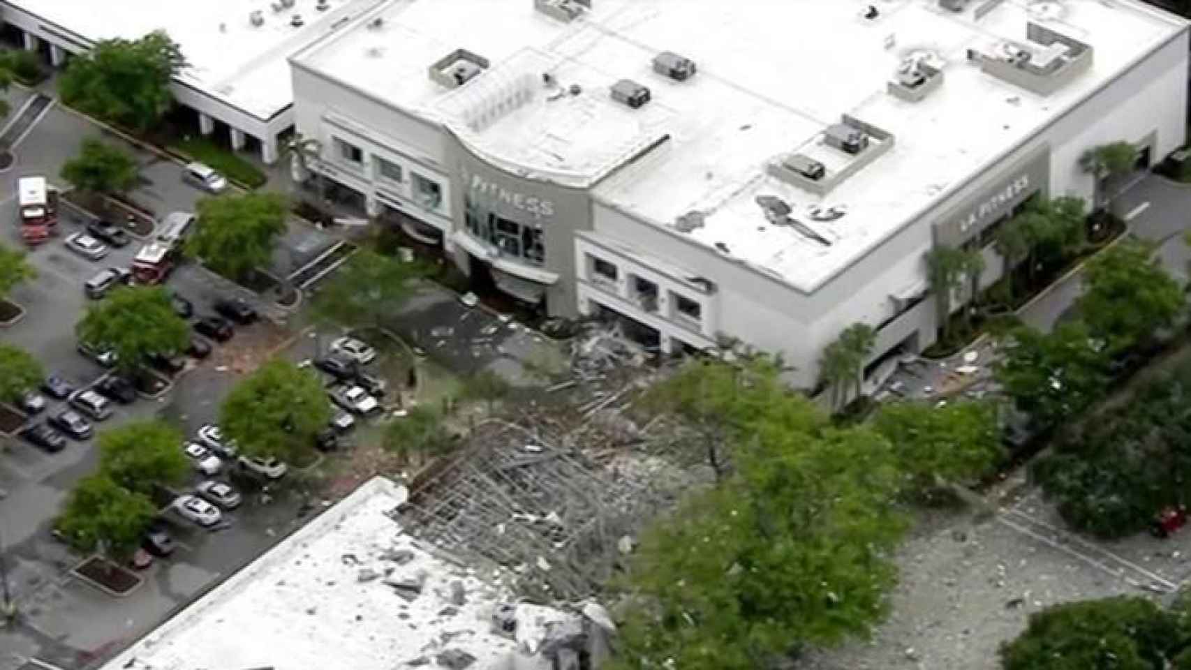 Imagen de los destrozos en el centro comercial Fountains Plaza, en la localidad de Plantation.