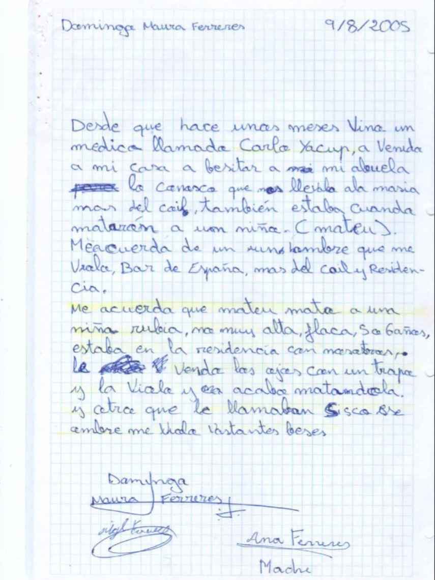Carta que le hicieron escribir a un chico con un 40% de discapacidad psíquica