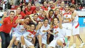La selección española de baloncesto femenino, bronce en el Eurobasket 2009. Foto: fiba