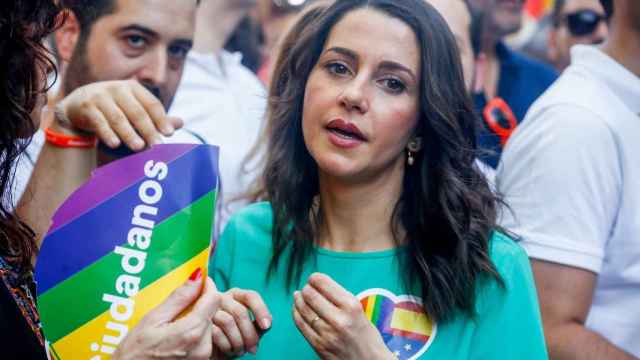 Arrimadas durante la celebración del Orgullo LGTB en Madrid