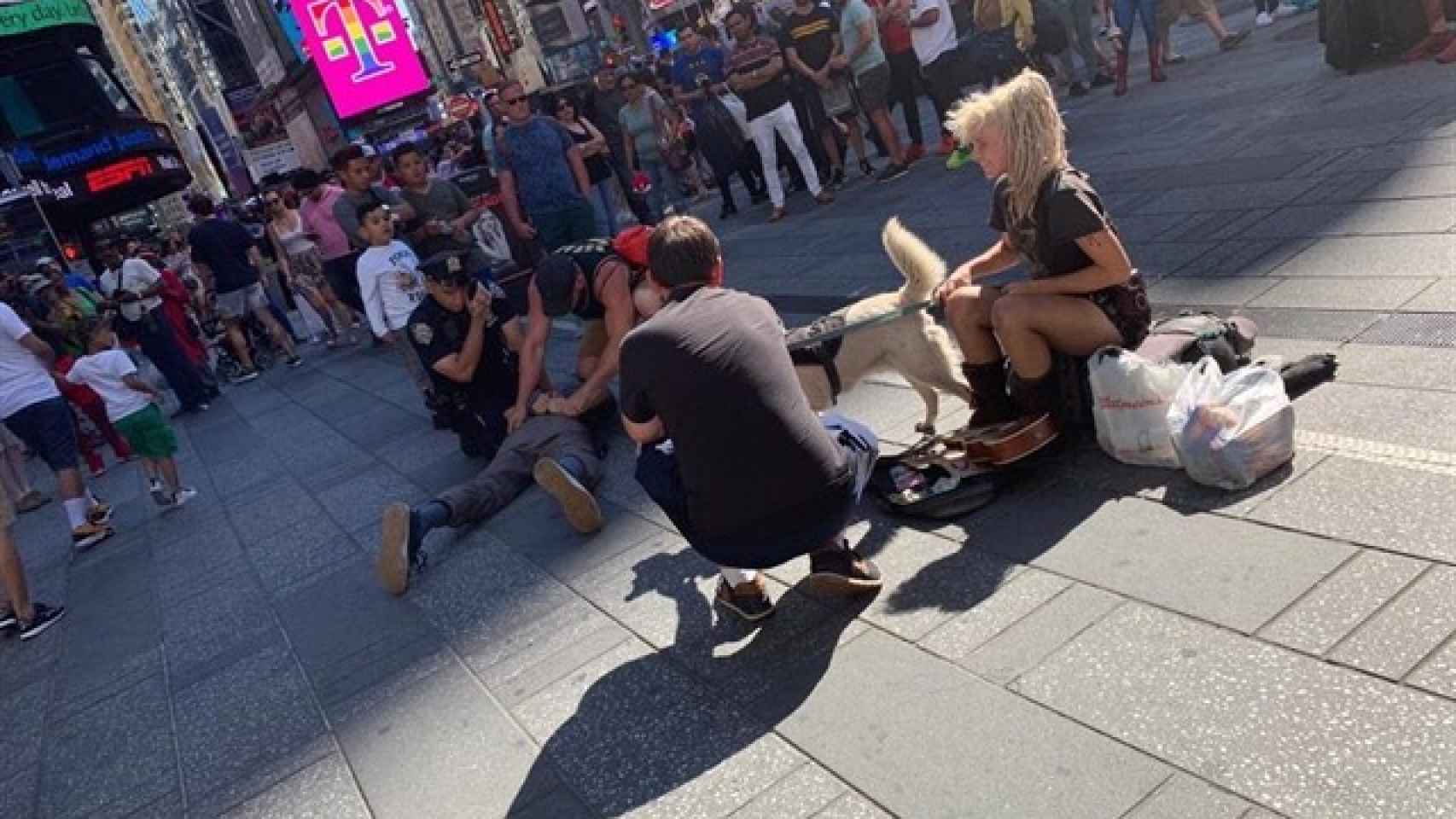 Momento de la detención en Times Square