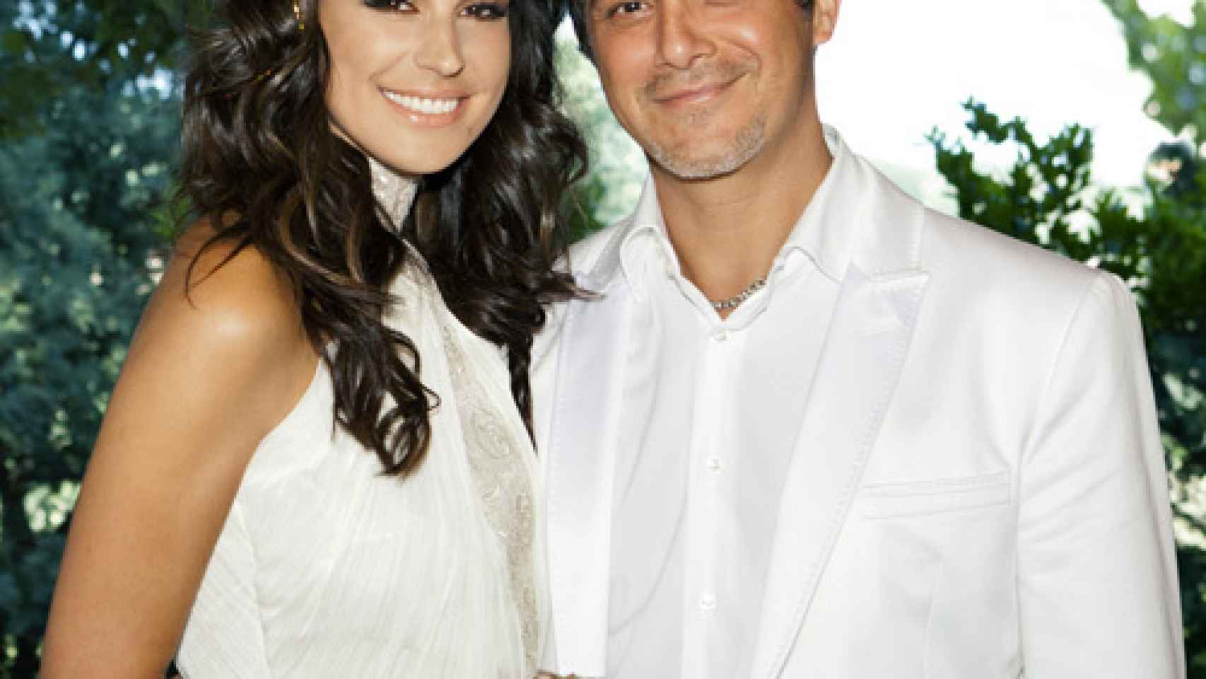 Raquel Perera y Alejandro Sanz el día de su boda.