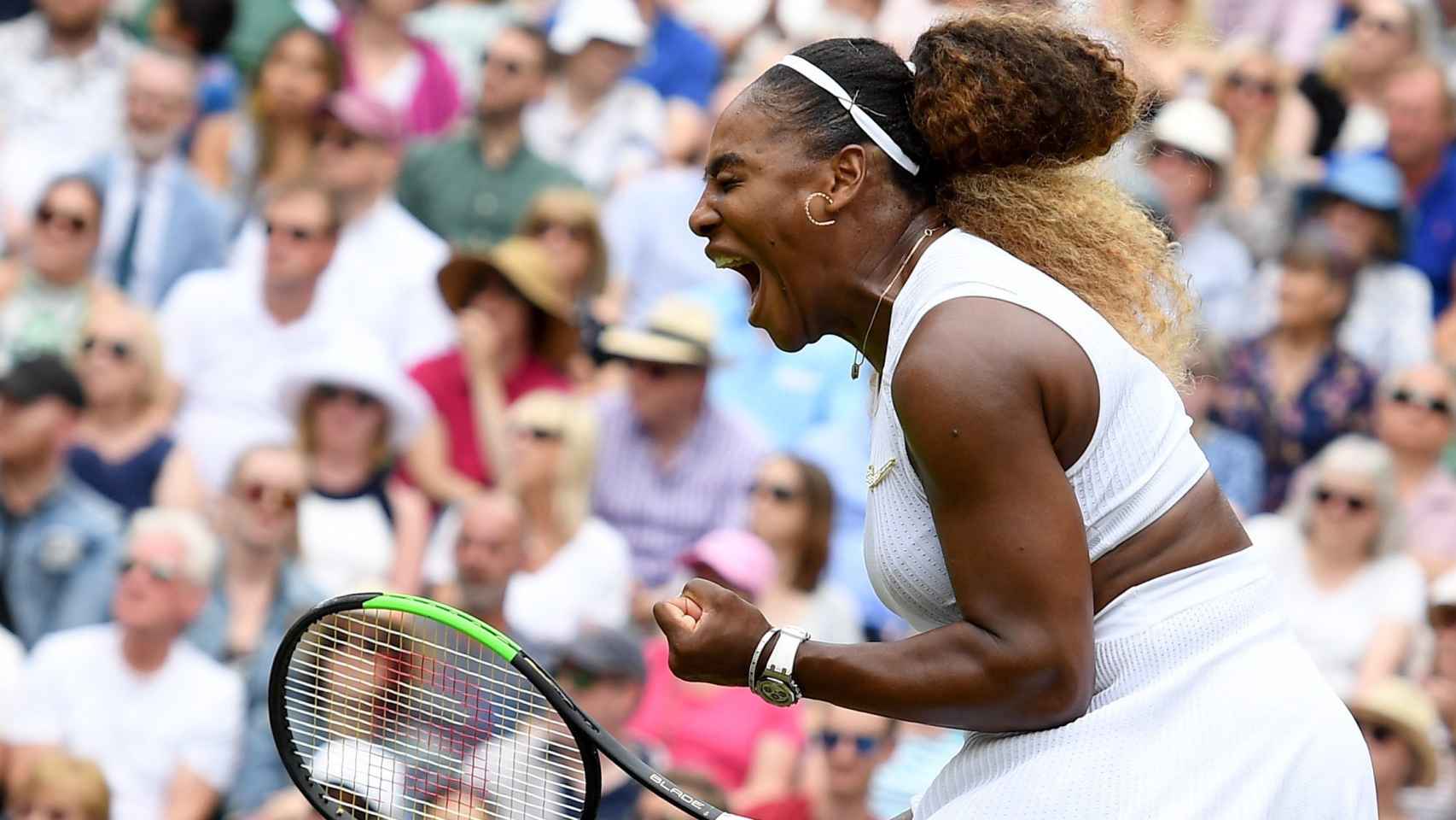 Serena Williams, durante su partido ante Riske