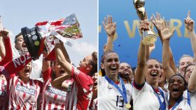 Atlético de Madrid femenino y la selección de fútbol femenino de EEUU