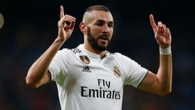 Karim Benzema celebra un gol