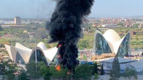 Un incendio obliga a desalojar el Oceanogràfic  de Valencia