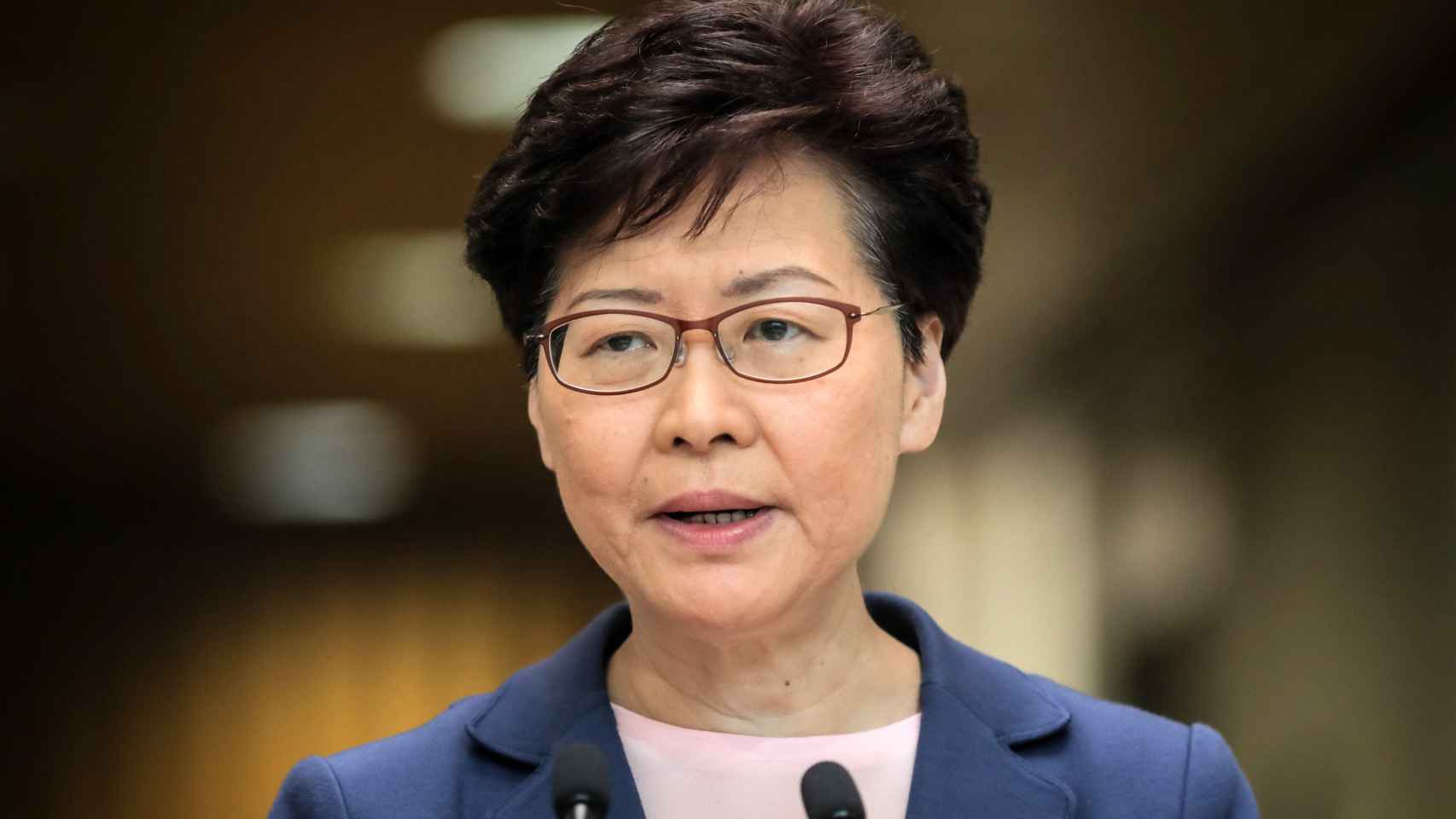 La jefa del Gobierno local de Hong Kong, Carrie Lam.