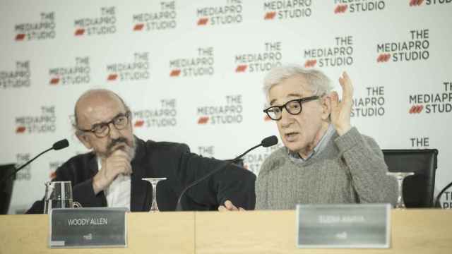 Woody Allen en la rueda de prensa de su nueva película.